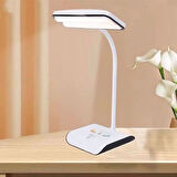 CEYLAN ADAM  Şarjlı Oynar Esnek Başlıklı Dokunmatik 3 Farklı Modda Yanan Kaymaz Taban LED Masa Lambası