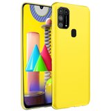 Samsung Galaxy M31 Kılıf Nano içi Kadife Silikon - Sarı