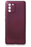 Samsung Galaxy A91 / S10 Lite Kılıf First Silikon - Mürdüm