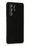 Samsung Galaxy S21 Ultra Kılıf Nano içi Kadife Silikon - Siyah