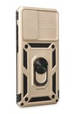 Samsung Galaxy A72 Kılıf Pars Lens Yüzüklü Silikon - Gold