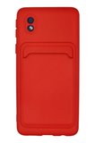 Samsung Galaxy A01 Core Kılıf Kelvin Kartvizitli Silikon - Kırmızı