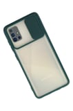 Samsung Galaxy A71 Kılıf Palm Buzlu Kamera Sürgülü Silikon - Yeşil
