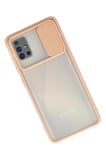 Samsung Galaxy A71 Kılıf Palm Buzlu Kamera Sürgülü Silikon - Pembe
