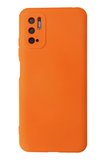 Redmi Note 10 5G Kılıf Nano içi Kadife Silikon - Turuncu