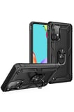 Samsung Galaxy A33 5G Kılıf Sofya Yüzüklü Silikon Kapak - Siyah