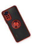 Redmi Note 11 Kılıf Montreal Yüzüklü Silikon Kapak - Kırmızı