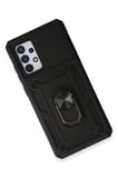 Samsung Galaxy A73 5G Kılıf Pars Lens Yüzüklü Silikon - Siyah