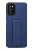 Samsung Galaxy A03S Kılıf Mega Standlı Silikon - Mavi