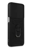 Samsung Galaxy M34 5G Kılıf Pars Lens Yüzüklü Silikon - Siyah