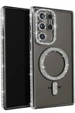 Samsung Galaxy S25 Ultra Kılıf Joke Simli Magneticsafe Kılıf - Siyah
