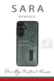 Samsung Galaxy A25 5G Kılıf Sara Kartvizitli Deri Kılıf - Taba