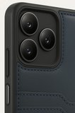 Realme Note 50 4G Kılıf Sara Kartvizitli Deri Kılıf - Lacivert