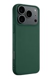 Apple Uyumlu iPhone 17 Pro Max Nano içi Kadife Silikon - Koyu Yeşil