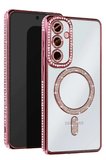 Samsung Galaxy A55 5G Joke Simli Magneticsafe Kılıf - Pembe