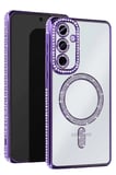 Samsung Galaxy A26 Joke Simli Magneticsafe Kılıf - Derin Mor