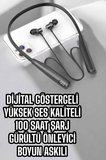 Dijital Batarya Göstergeli Bluetooth Özellikli Boyun Askılı Kulaklık