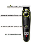 CEYLAN ADAM Unısex Çok Fonksiyonlu Bakım Seti Led Göstergeli Tıraş Makinesi Saç Sakal Vücut