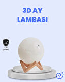 CEYLAN ADAM RGB Modlu 16 Renkli Ay Gece Lambası 3D Baskı ve Uzaktan Kumanda Özellikli