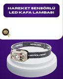 Wave Sensörlü LED Kafa Lambası Şarjlı Ayarlanabilir Işık