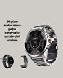 CEYLAN ADAM Şık Metal Kasa ve Değiştirilebilir Kordonlarla SW80 Smartwatch