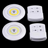 CEYLAN ADAM Led Lamba 3'lü Uzaktan Kumandalı Yapışkanlı Beyaz Işık