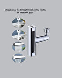 CEYLAN ADAM 4 Fonksiyonlu Musluk Başlığı 360 Derece Dönebilen ve Su Tasarruflu