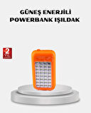 CEYLAN ADAM Solar Powerbank 10000 mAh LED Kamp Lambalı Taşınabilir Şarj Cihazı