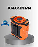 CEYLAN ADAM Turbo Mini Taşınabilir Fan – 100 Kademeli Dijital Hız Kontrolü ve Type-C Şarj