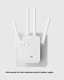 CEYLAN ADAM Antenli WiFi Repeater 300m2 Kapsama Alanı WPA3 Güvenlikli