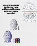 CEYLAN ADAM Bluetooth Bağlantılı Dinozor Yıldız Projektör Gece Lambası ve Uyku Yardımcısı