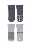 CEYLAN ADAM   Bistyle Çemberli Kaymaz Havlu Soket Çorap 2'Li BS10503 Gri-Antrasit