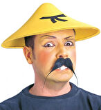 CEYLAN ADAM   Uzak Doğu Asyalı Çin Japon Şapkası Sarı Renk