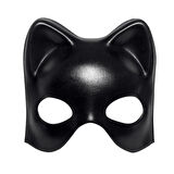CEYLAN ADAM   Siyah Deri Görünümlü Kedi Maskesi – Cosplay &amp; Maskeli Balo