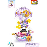 CEYLAN ADAM  LZ4111 LOZ  MOR HAVA BALONU  BLOCK OYUNCAK 666 PARÇA