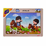 CEYLAN ADAM Nessiworld ONY-85-86-87-88 Ahşap Eğitici Puzzle Sporlar -Onyıl