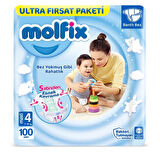CEYLAN ADAM   Molfix Bebek Bezi Ultra Fırsat Paketi 4 Beden 7-14 Kg 100 Adet