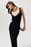 Sırt Dekolte Maxi Elbise