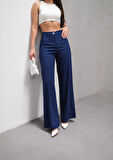 Yüksek Bel Straight Fit Palazzo Pantolon