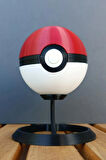 Gerçek Boyut Pokemon Pokeball Poketopu (Standlı, Açılabilir, Mıknatıslı Kilit)