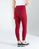 Bordo Fitilli Push Up Toparlayıcı Spor Tayt