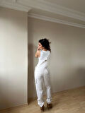 Halter Yaka Beyaz Bodysuit