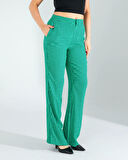 Retro Desen Cepli Yeşil Pantolon