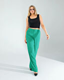 Retro Desen Cepli Yeşil Pantolon