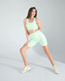Mint Seamless Dikişsiz Biker Tayt Crop Takım