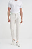 0035 Keten Erkek Jogger Pantolon Ekru