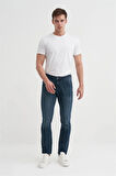 0752 Parker Normal Bel Dar Paça Slim Fit Erkek Kot Pantolon Lacivert