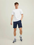 12165604 %100 Pamuk Likralı Regular Fit Erkek Chino Short Lacivert