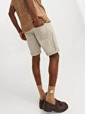 12165892 Likralı Erkek Bermuda Short Taş