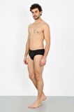Erkek Pamuk 3lü Siyah Slip 40129